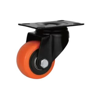 Rueda PVC Naranja Placa Giratoria