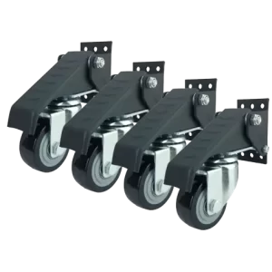 ROTAR LTDA. Rueda Retráctil para Levantar Mesa. Banda PVC Núcleo Poliamida. Kit 4 Ruedas. Carga Total 240 Kg
