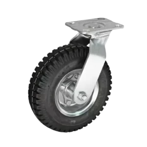 ROTAR LTDA. Rueda Neumática Carga Pesada Silver Placa Giratoria