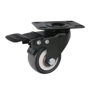 ROTAR LTDA. Rueda Banda PVC Núcleo PP Diámetro 65 mm Carga 90 Kg Placa Giratoria con Freno