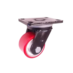 ROTAR Rueda Carga Pesada 100 mm Banda Poliuretano Núcleo Hierro Placa Giratoria