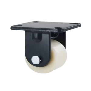 ROTAR LTDA. Rueda RHINO Banda Nylon MC Placa Fija. Diámetro 75 mm, Capacidad de Carga 600 Kg.