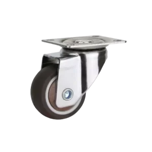 ROTAR LTDA. Rueda Simple Banda TPR Café 75 mm 50 Kg Placa Giratoria