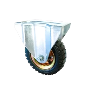 ROTAR LTDA. Rueda Neumática con Cámara, Banda de Caucho. Placa Fija, Diámetro 150 mm, Carga 100 Kg.