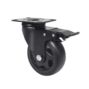 Rueda BLACKRAY Banda PVC PA Placa Giratoria con Freno