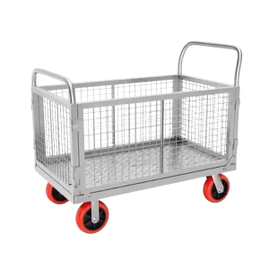 Carro Plegable 900 Kg Plataforma Acero 600x1000 con Barandas