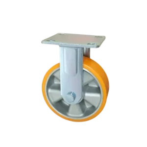 ROTAR LTDA. Rueda Carga Media Yellow Banda Poliuretano Núcleo Aluminio Placa Fija.